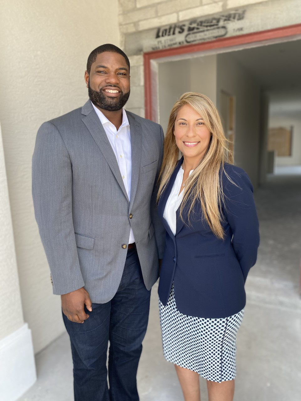 Representative Byron Donalds toured the Career Pathways Learning Lab subdivision with The Immokalee Foundation’s president and CEO Noemi Y. Perez.